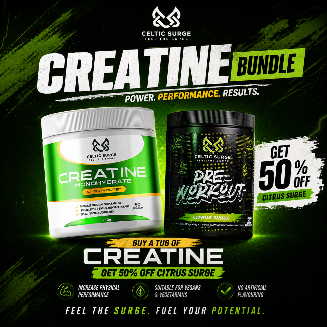 Creatine Monohydrate + Citrus Surge Bundle